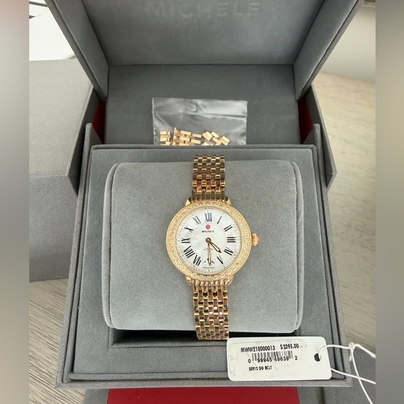 Michele Accessories - Michele Serein 28MM Gold Diamond Watch